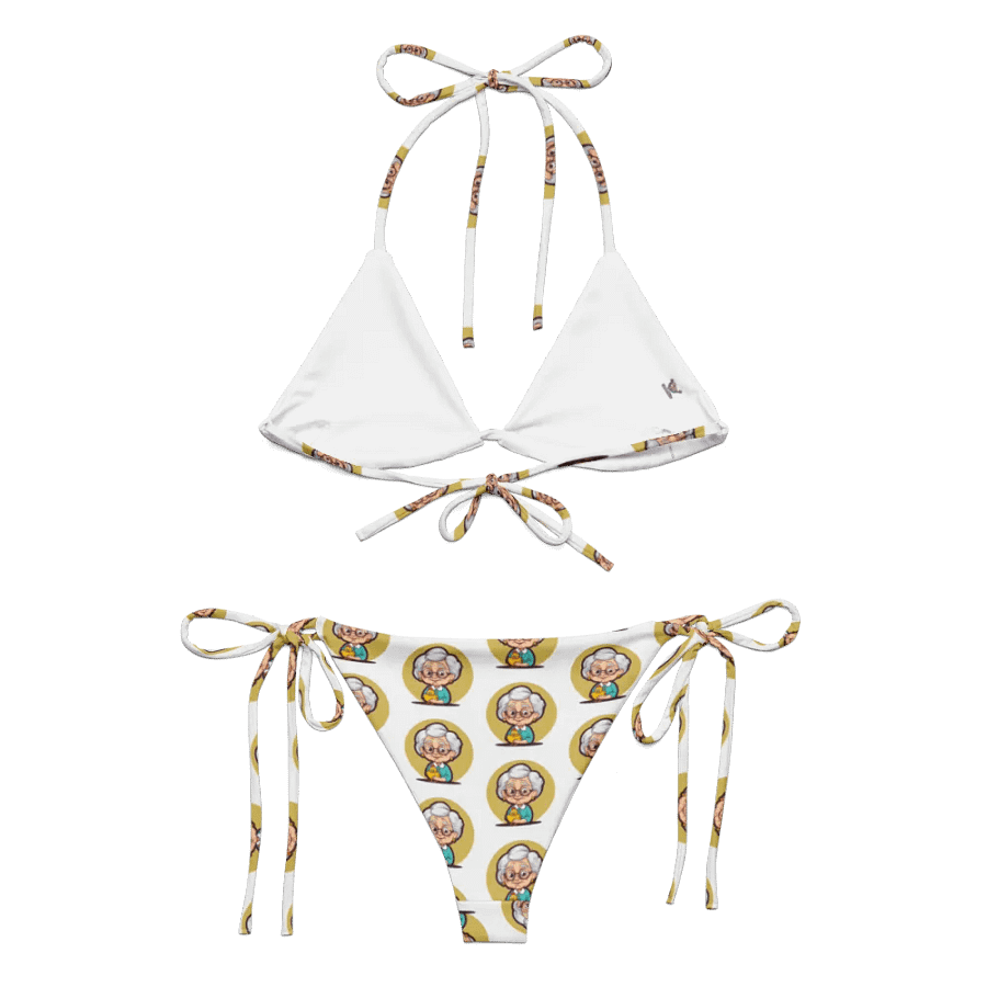 Golden Years Teal Elderly All-Over Bikini product image (1)