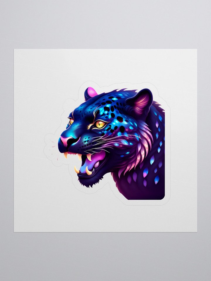 Neon Panther Kiss Cut Stickers product image (1)