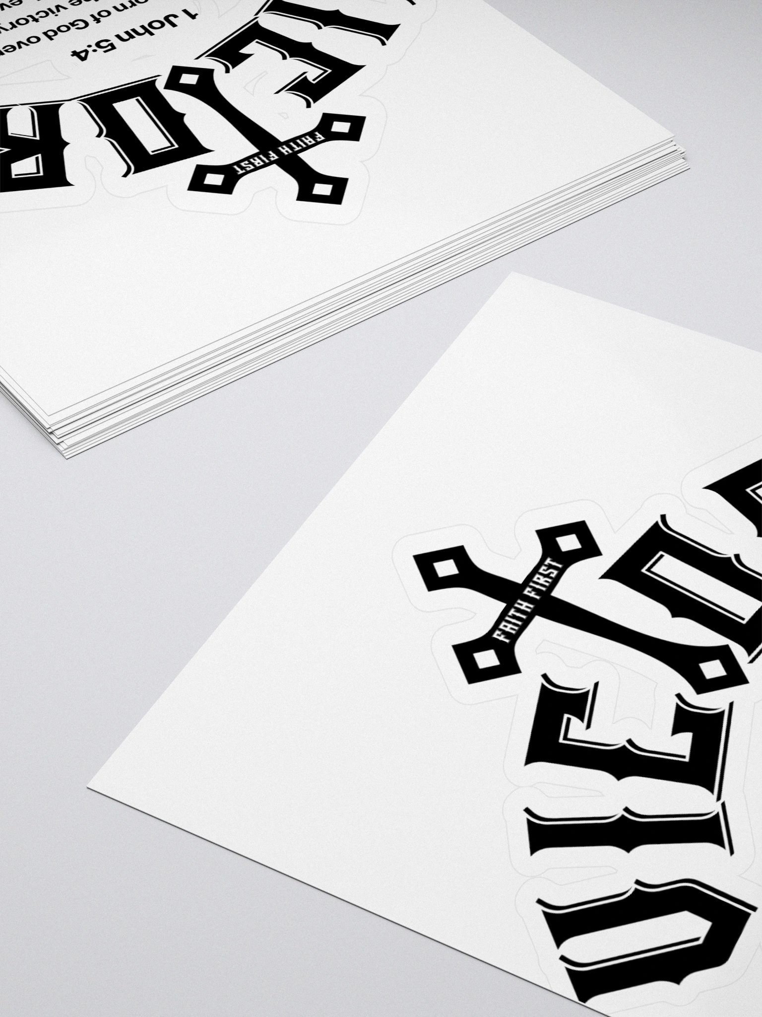 1 John 5:4 - Victory Kiss Cut Stickers product image (4)