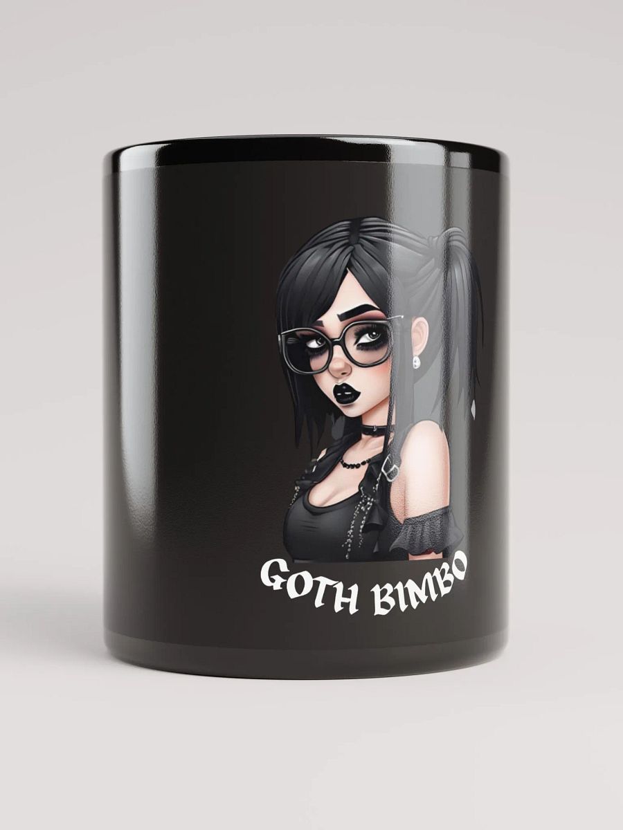 black glosssy logo mug product image (5)