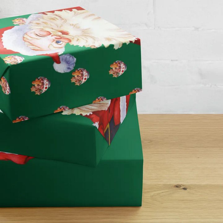 Jolly Santa Wrapping Paper Set product image (1)