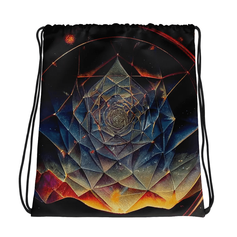 Cosmic Kaleidoscope Drawstring Backpack product image (1)