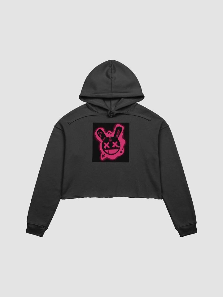Mischievous Bunny Graffiti Neon Crop Hoodie product image (1)