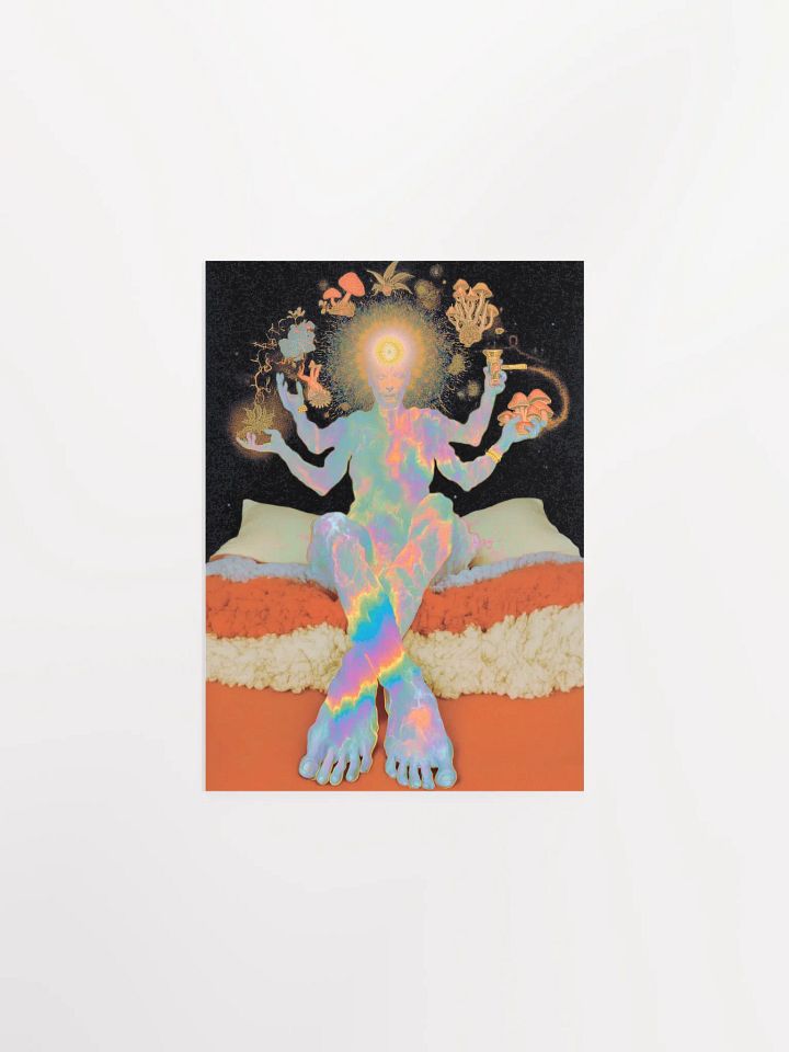 Psychedelic Shamanic Vision: Multilimb Figure, Mushrooms, and Cosmic Awakening product image (2)