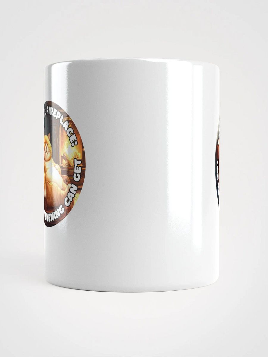 Cozy Cat - YouTube Fireplace: The Best an Evening Can Get | White Glossy Mug product image (14)