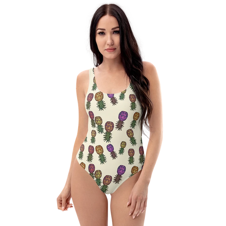 Upside-down Pineapple Swinger Pineapples Print Color Mix one-piece swimsuit product image (1)