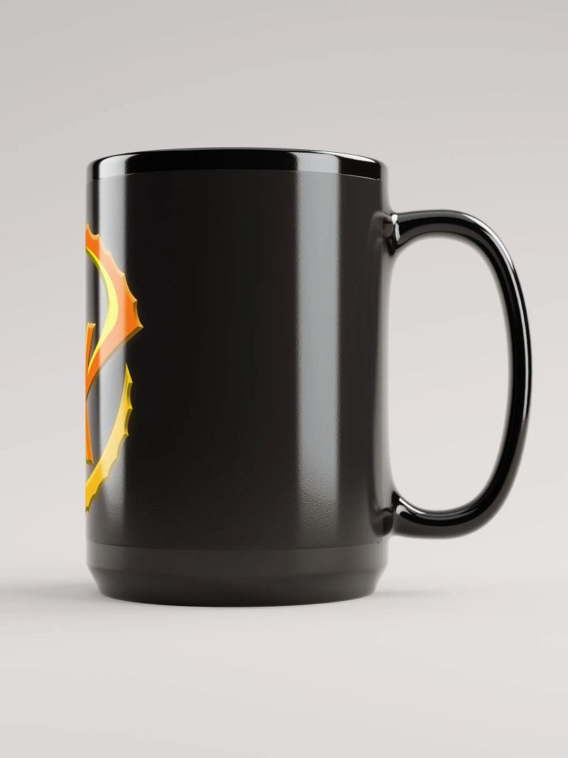 Black Glossy Mug with main logo