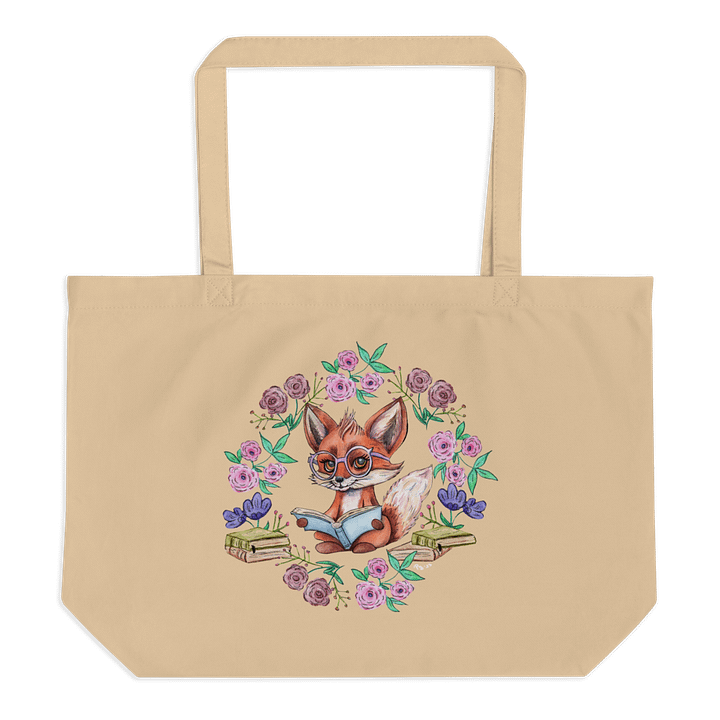 Book Smart Fox Tote, Tan product image (2)