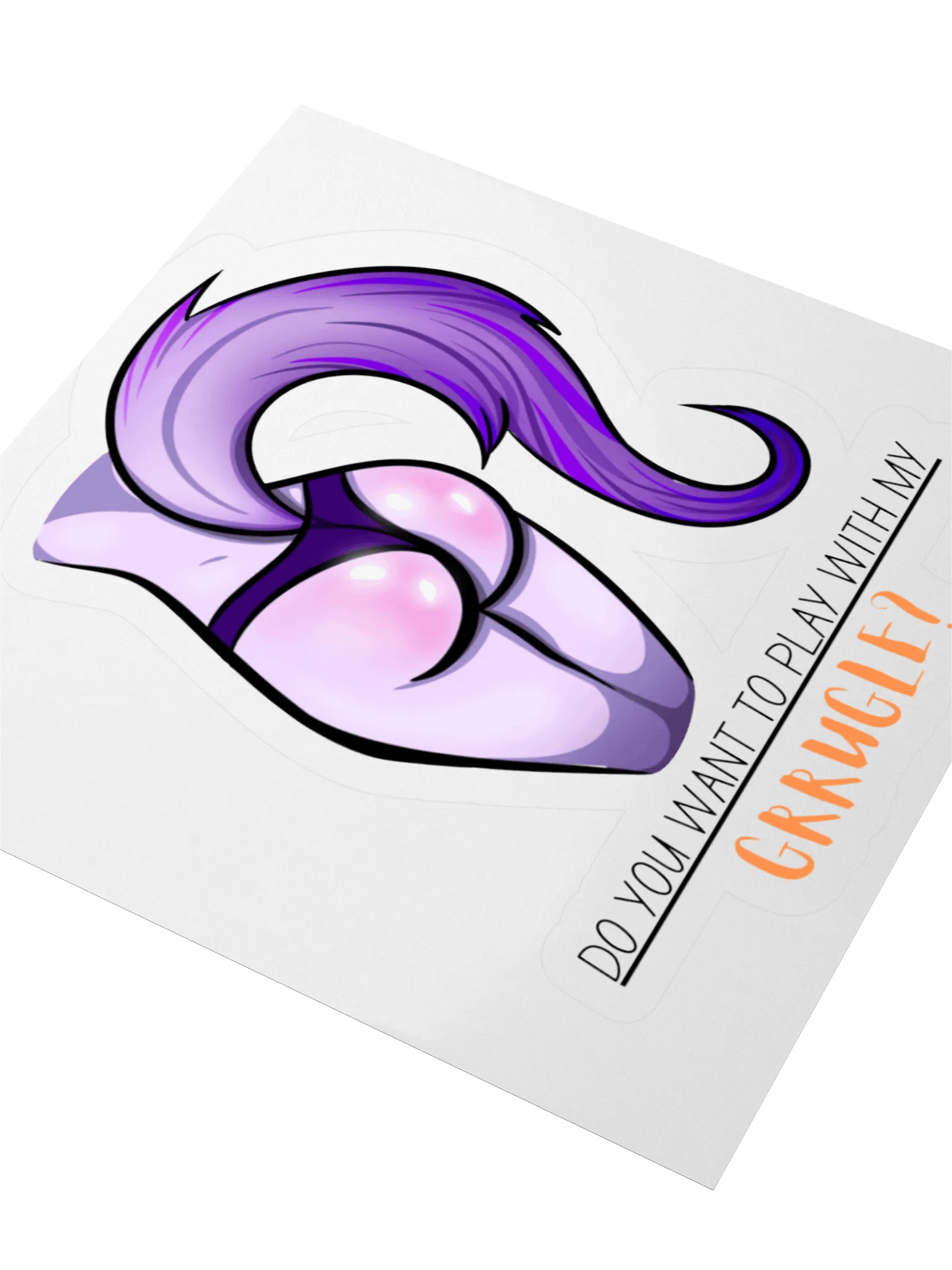 Grrugle? Purple Wolf Tail Vinyl Stickers product image (12)