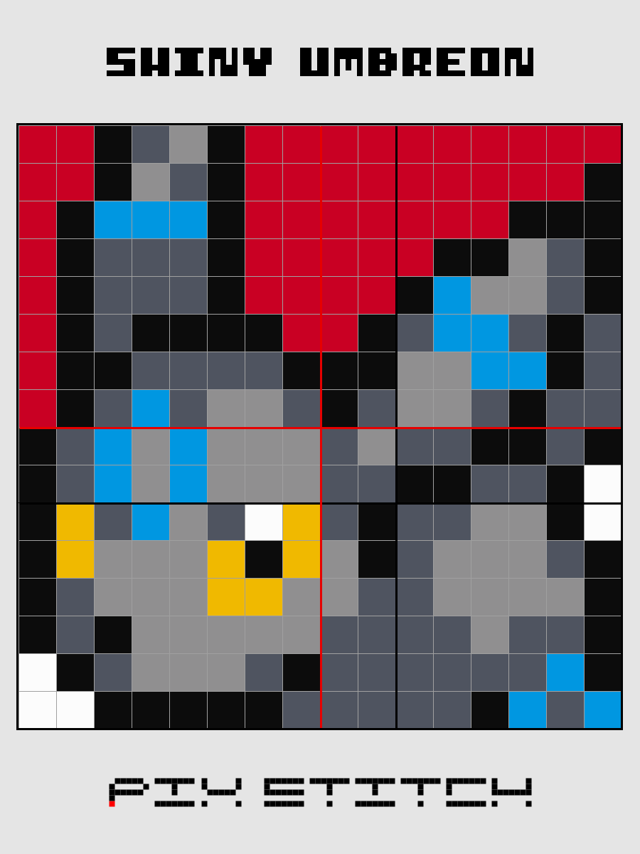 Shiny Umbreon Pixel Art product image (2)