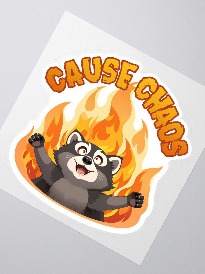 Cause Chaos Raccoon Sticker product image (2)