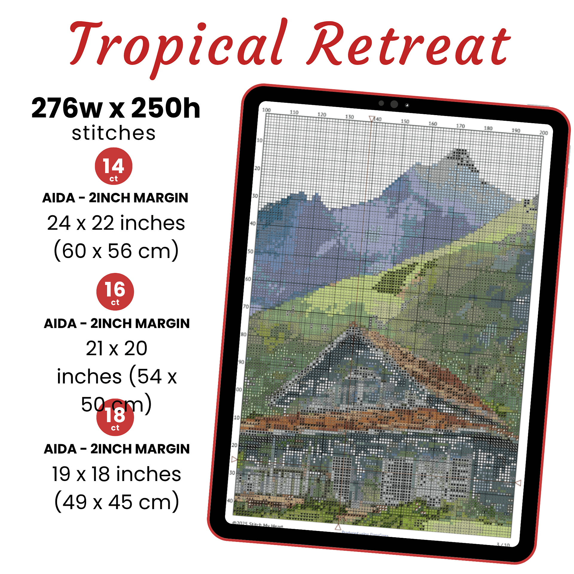 Tropical Retreat Cross Stitch Pattern product image (2)