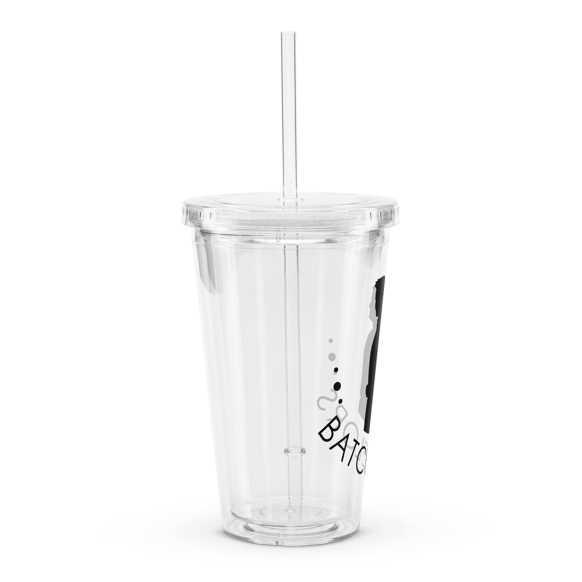 Batchelors Double Wall Clear Plastic Tumbler with Straw product image (3)