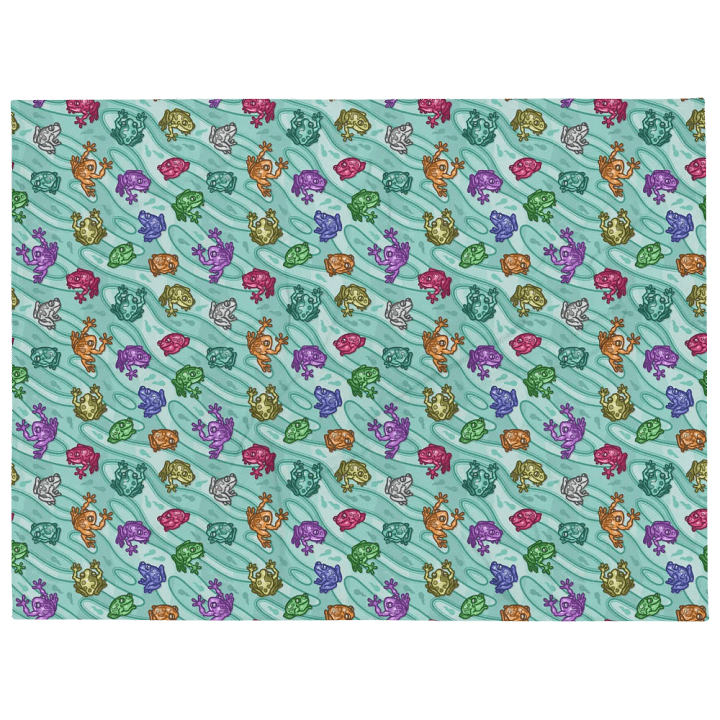 Rainbow Frog Pattern Throw Blanket product image (1)