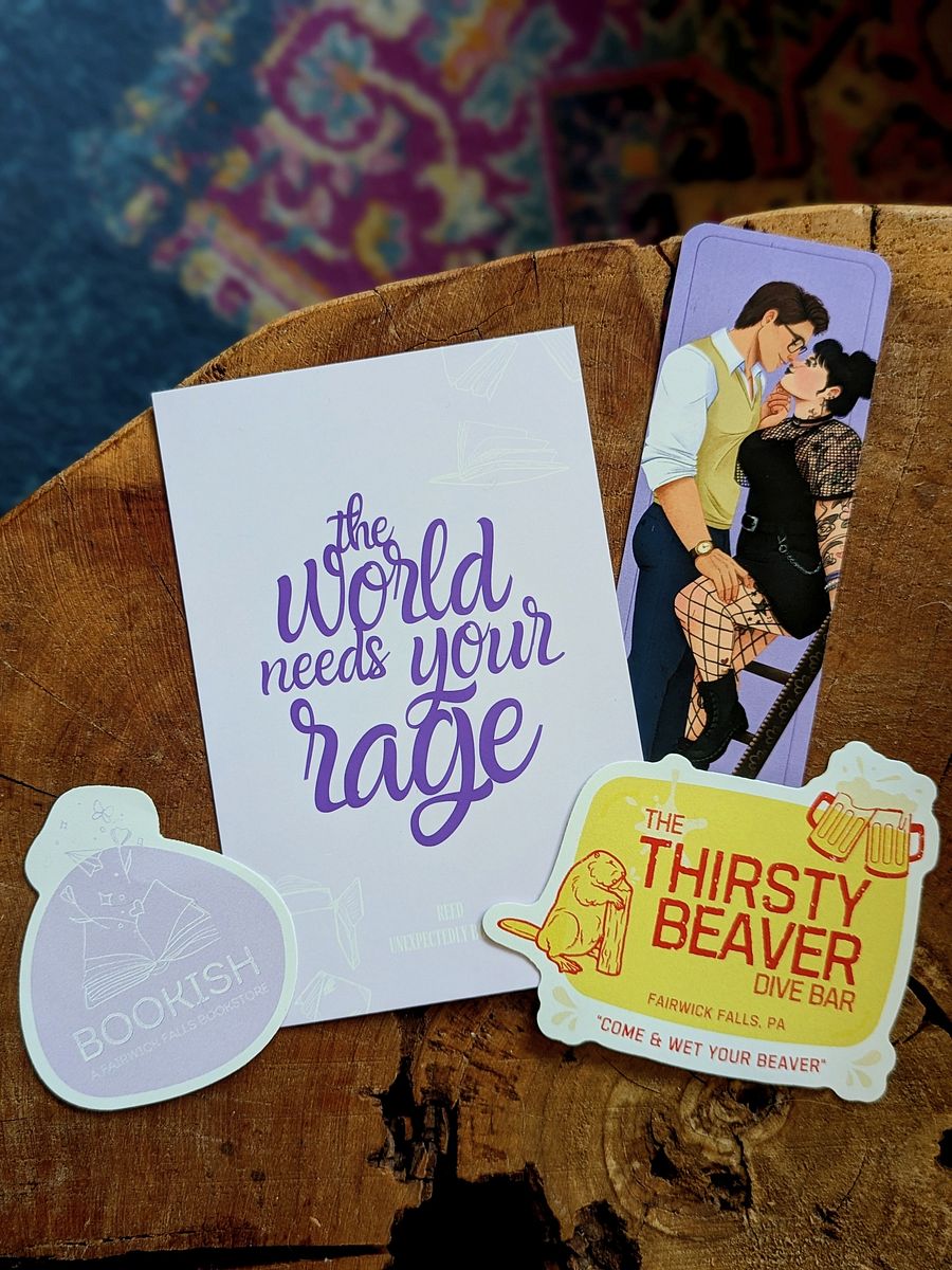 Unexpectedly Bookish Stickers, Bookmark, and Card product image (1)