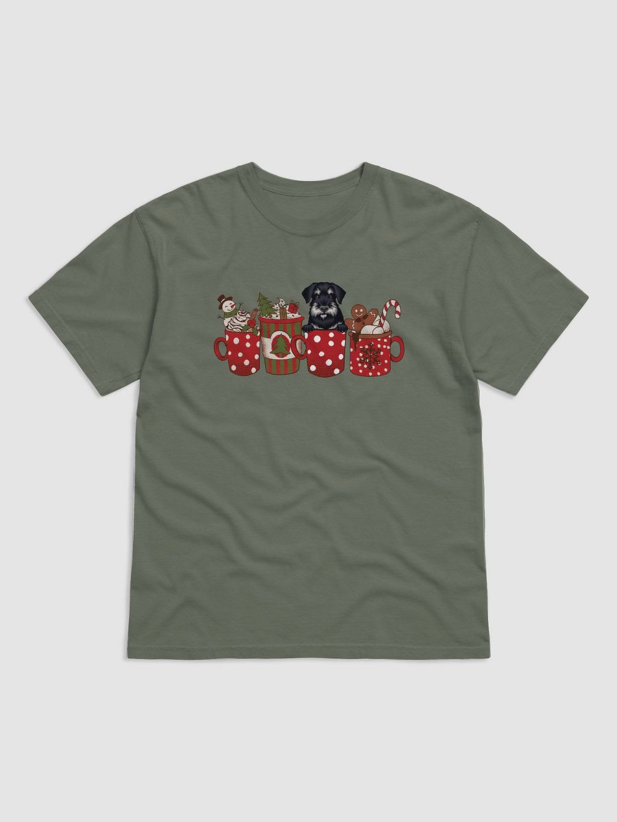 Cute Mini Schnauzer(Black) in a Christmas Cup T-Shirt | Funny Christmas Pup in a Cup product image (19)