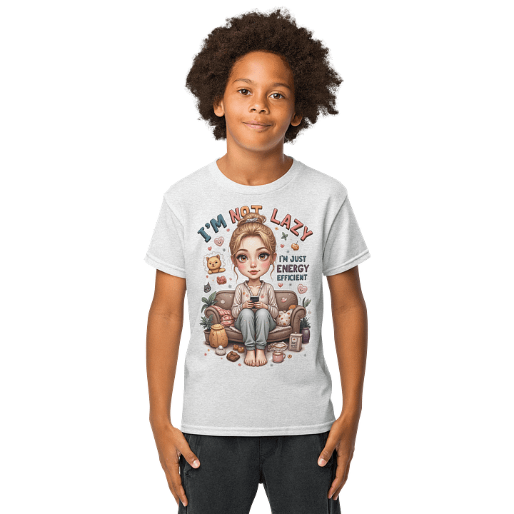 I'm Not Lazy I'm Energy Efficient Youth Tee product image (8)