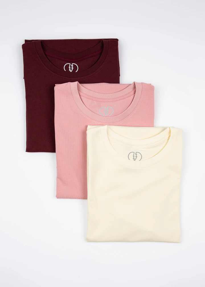 Color Tee 3-Pack - Chocolate, Blush, Bone product image (1)