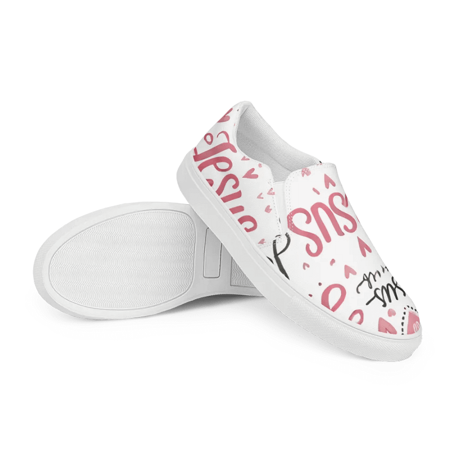 Jesus Is Love Women's Slip-On Canvas Shoes product image (12)