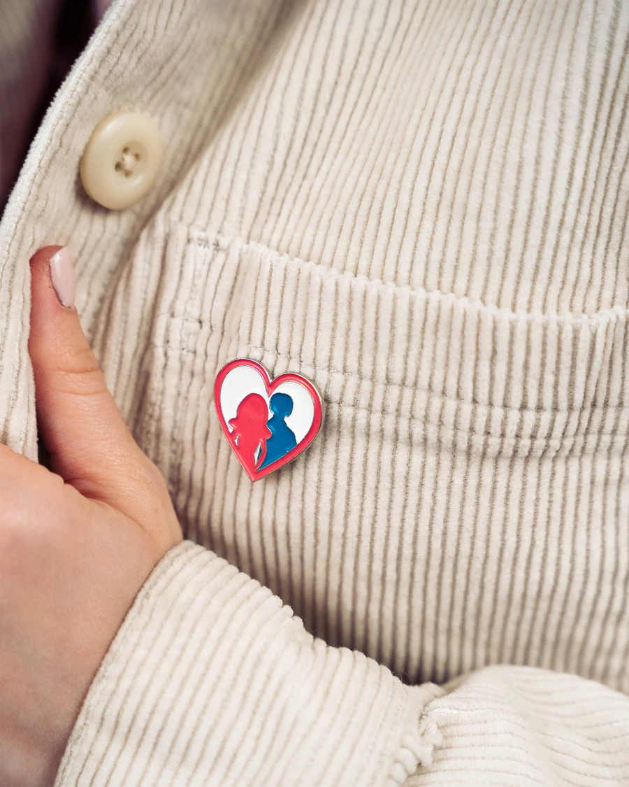 Happy Family Heart Logo Enamel Pin product image (2)