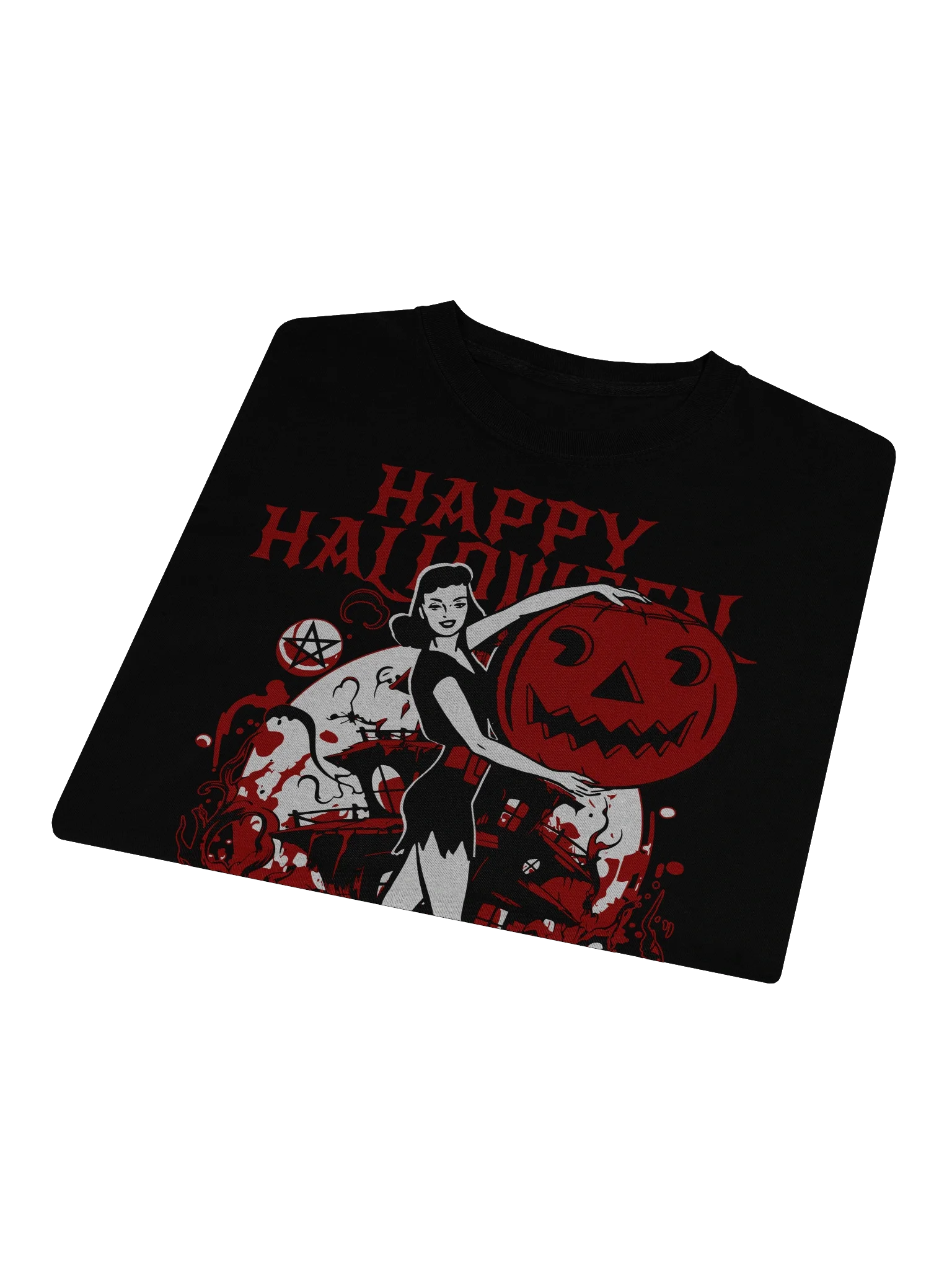 Pumpkin Temptress – Haunted Harvest Unisex Long Sleeve T-Shirt product image (3)