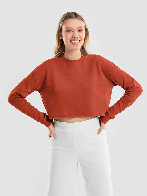 Photo showing Bella+Canvas Women's Fleece Crop Sweatshirt