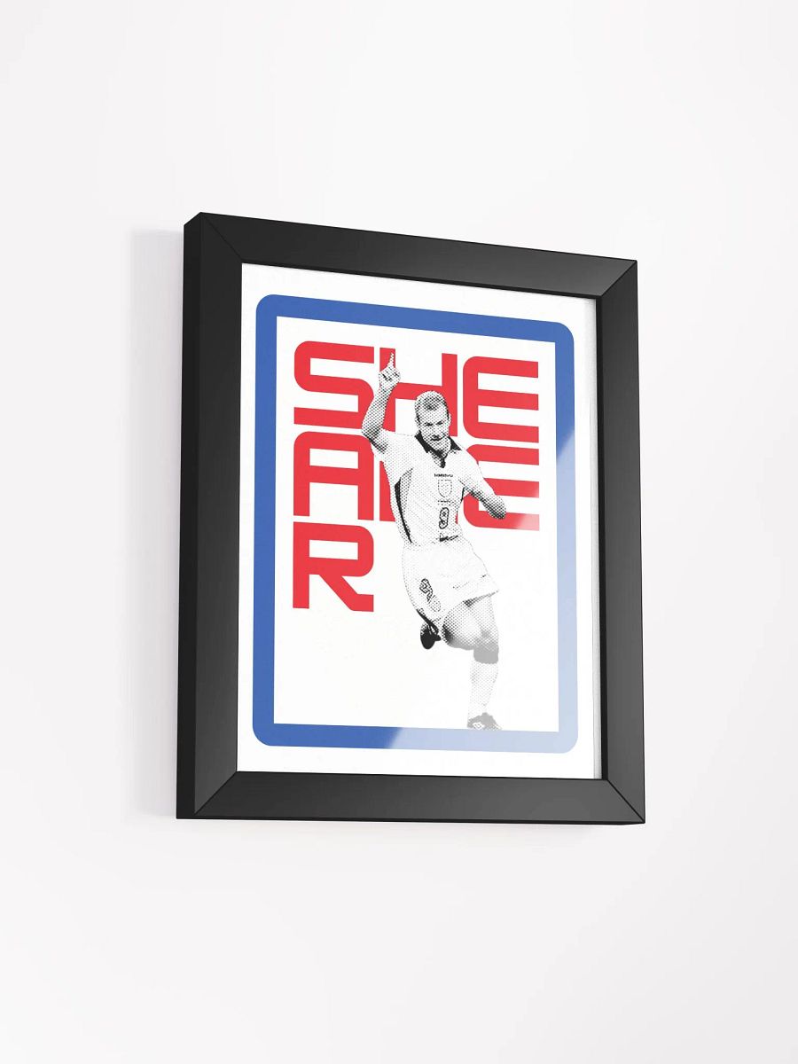Alan Shearer BW England Name Art Framed Print product image (4)