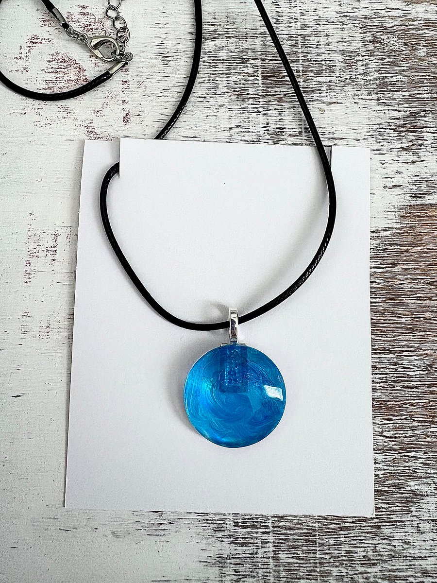Handmade Cabochon Necklace | Teal Blue | by Monique Faella Designs™ | MFD-00088 product image (2)
