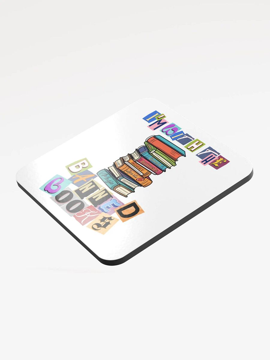 Im With The Banned Books Stack Cork Coaster product image (3)