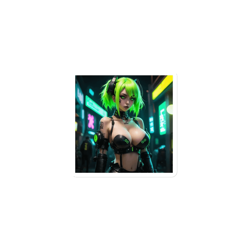 Neon Cyberpunk Groove Die-Cut Magnets product image (1)