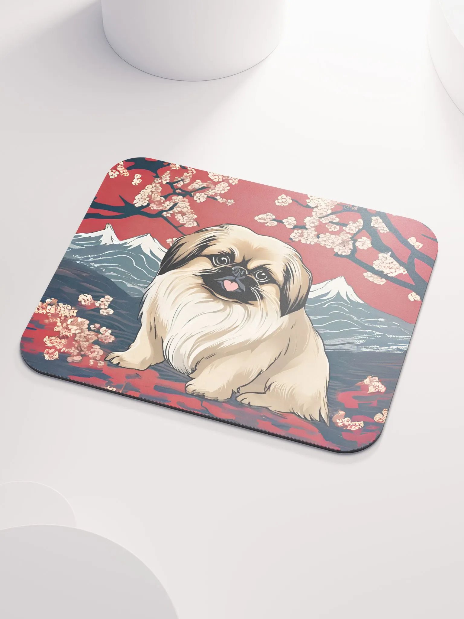 Pekingese Japanese Art Mouse Pad product image (4)