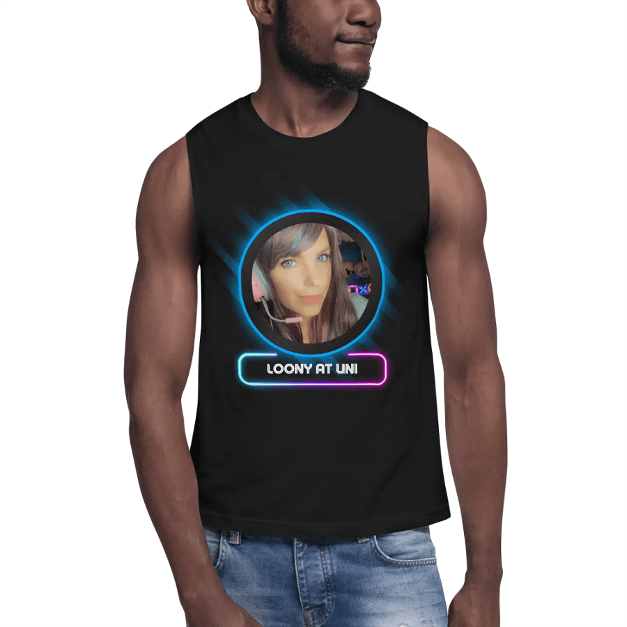 Loony Avatar Muscle Tank (purple wall square background) product image (6)