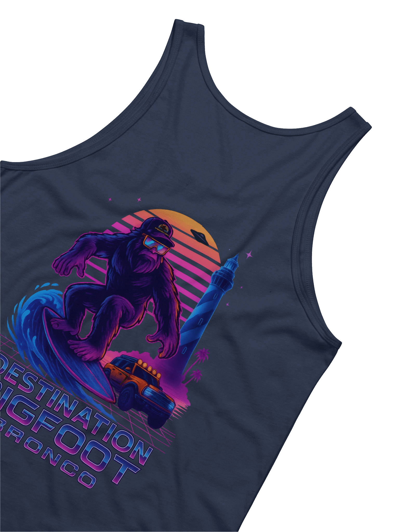 Destination Bigfoot Bronco Synthwave Bella+Canvas Jersey Tank (Multiple Colors Available) product image (7)