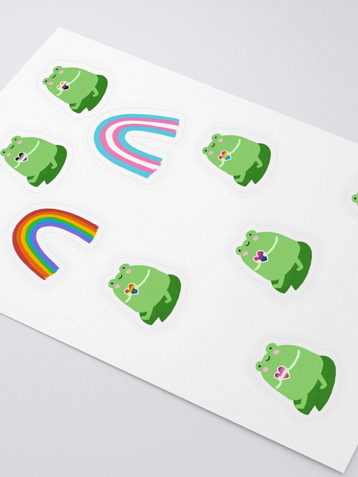 LGBTQ+ Frogs Sticker Sheet product image (2)