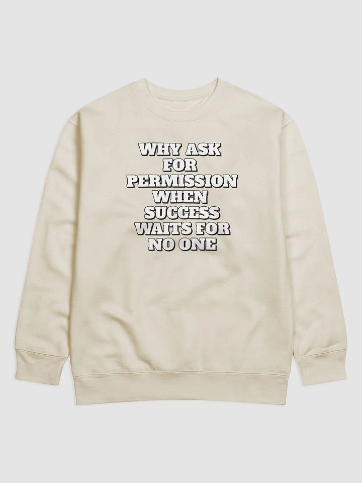 Why Ask For Permission When Success Waits For No One - Motivational Sweatshirt product image (6)
