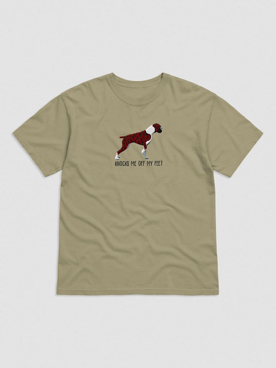 Knocks Me Off My Feet T-Shirt(Embroidered) of a Boxer(Brindle) product image (17)