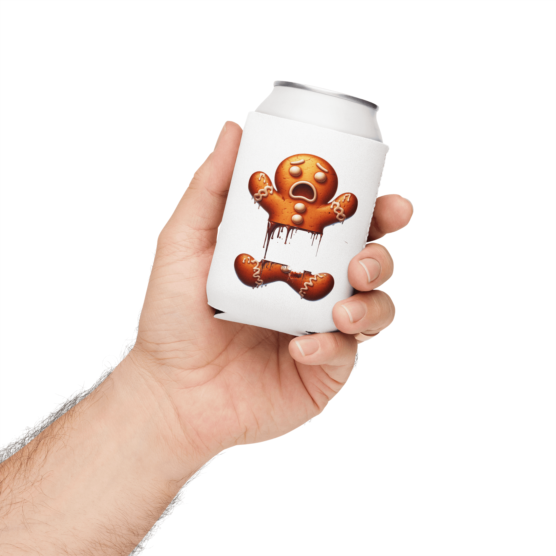 Broken Gingerbread Man Can Cooler product image (4)