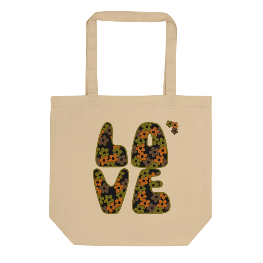 Retro Coloured LOVE Text Eco-Friendly Tote Bag product image (1)