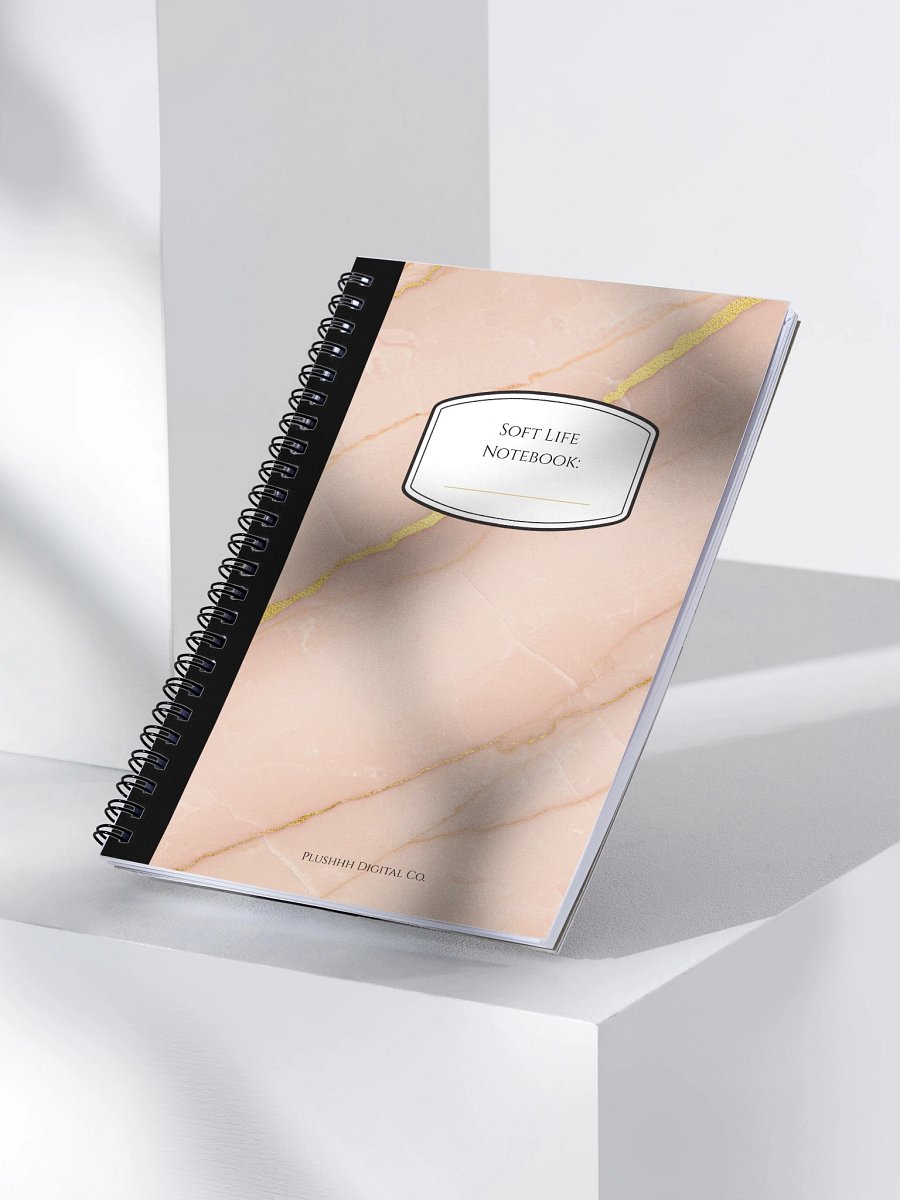 Soft Life Notebook – Blush Marble Back to School Journal | 140 Lined Pages product image (4)