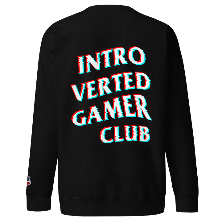 Introverted Gamer Club "anaglyph'd" sweatshirt product image (1)