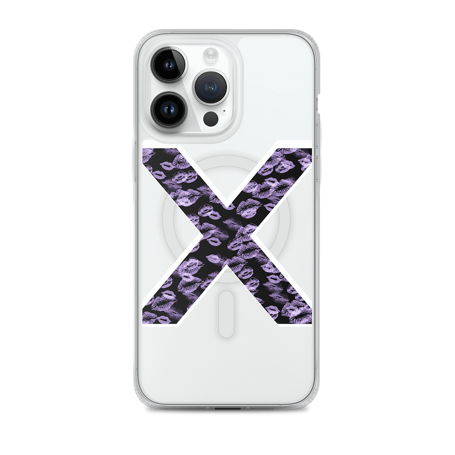 Black X Lilac Lipstick Kisses Phone Case product image (1)