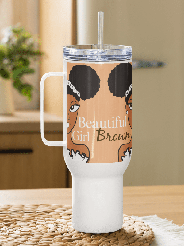 Beautiful Brown Girl Caramel Travel Mug product image (3)