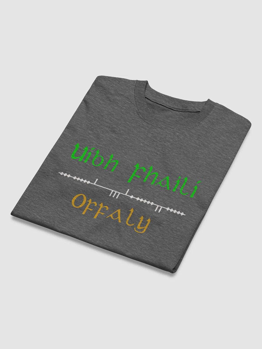 Offaly/Uíbh Fhailí Scholastic style Ogham printed T-shirt product image (51)
