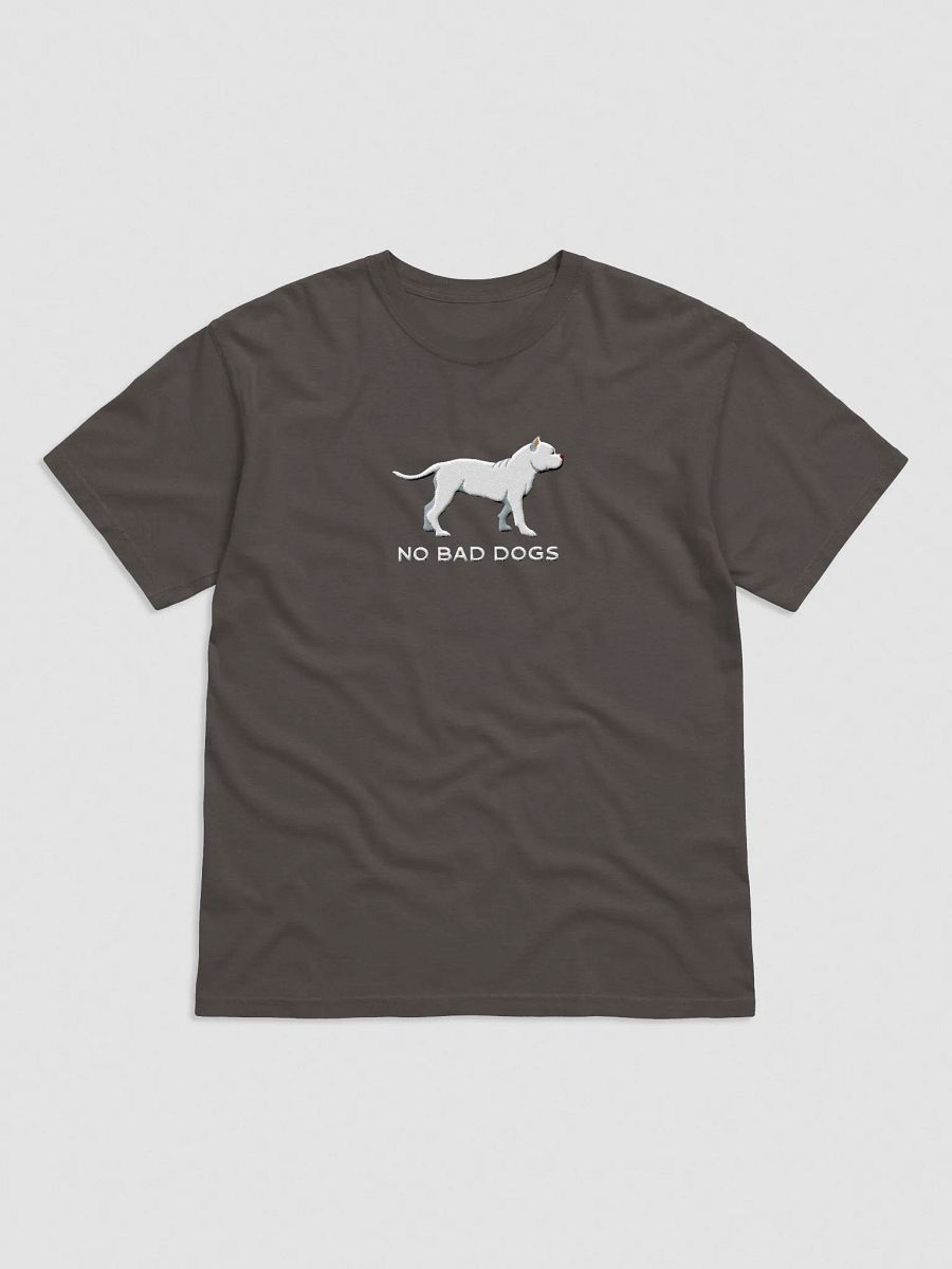 No Bad Dogs T-Shirt(Embroidered) of an American Bully(White) product image (3)