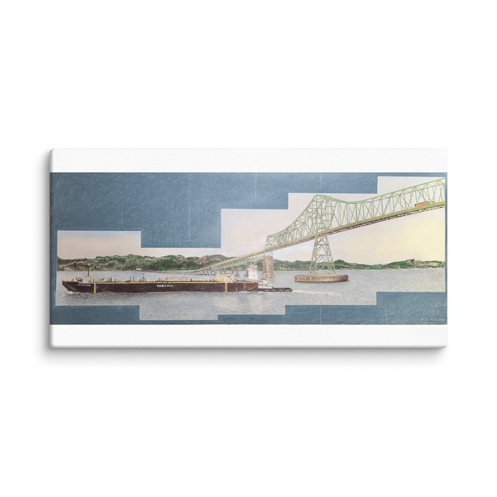 View from the Cannery Pier Hotel in Astoria, Oregon on Canvas product image (2)