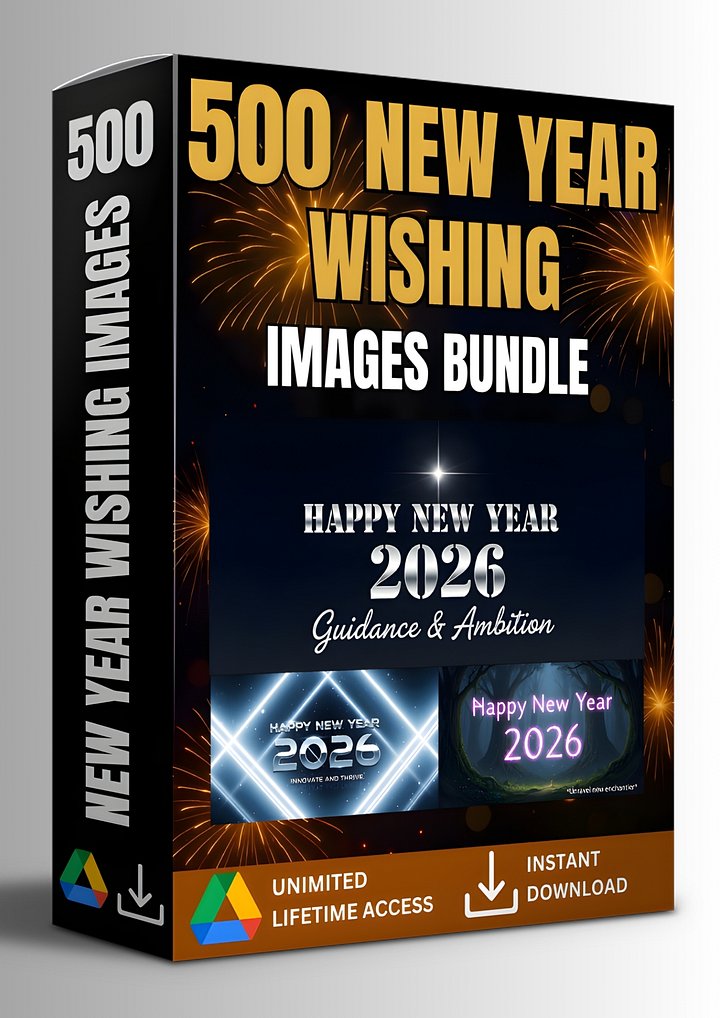500 STUNNING NEW YEAR WISHING IMAGES BUNDLE FOR FESTIVE GREETINGS product image (1)