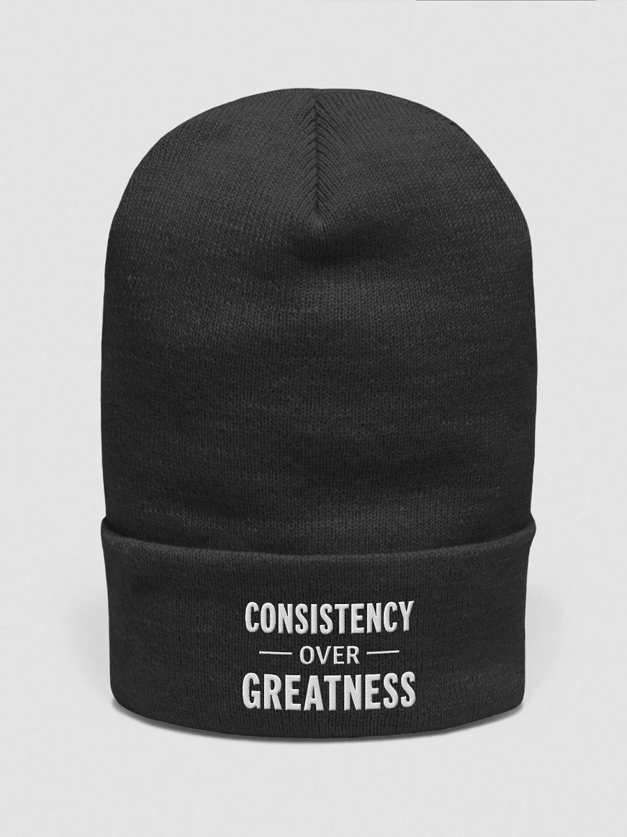 Unlock Your Inner Champion: The Beanie Inspired by Dwayne The Rock Johnson’s Life-Changing Motto-Consistency Over Greatness product image (1)