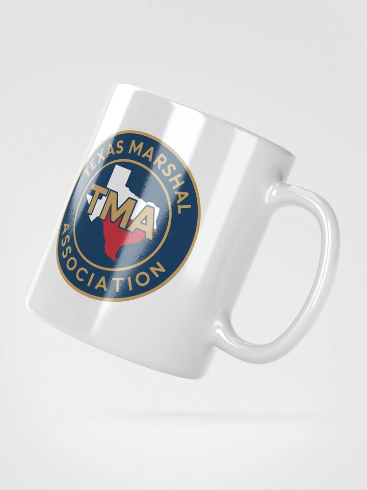 Texas Marshal Association Logo White Glossy Mug product image (6)