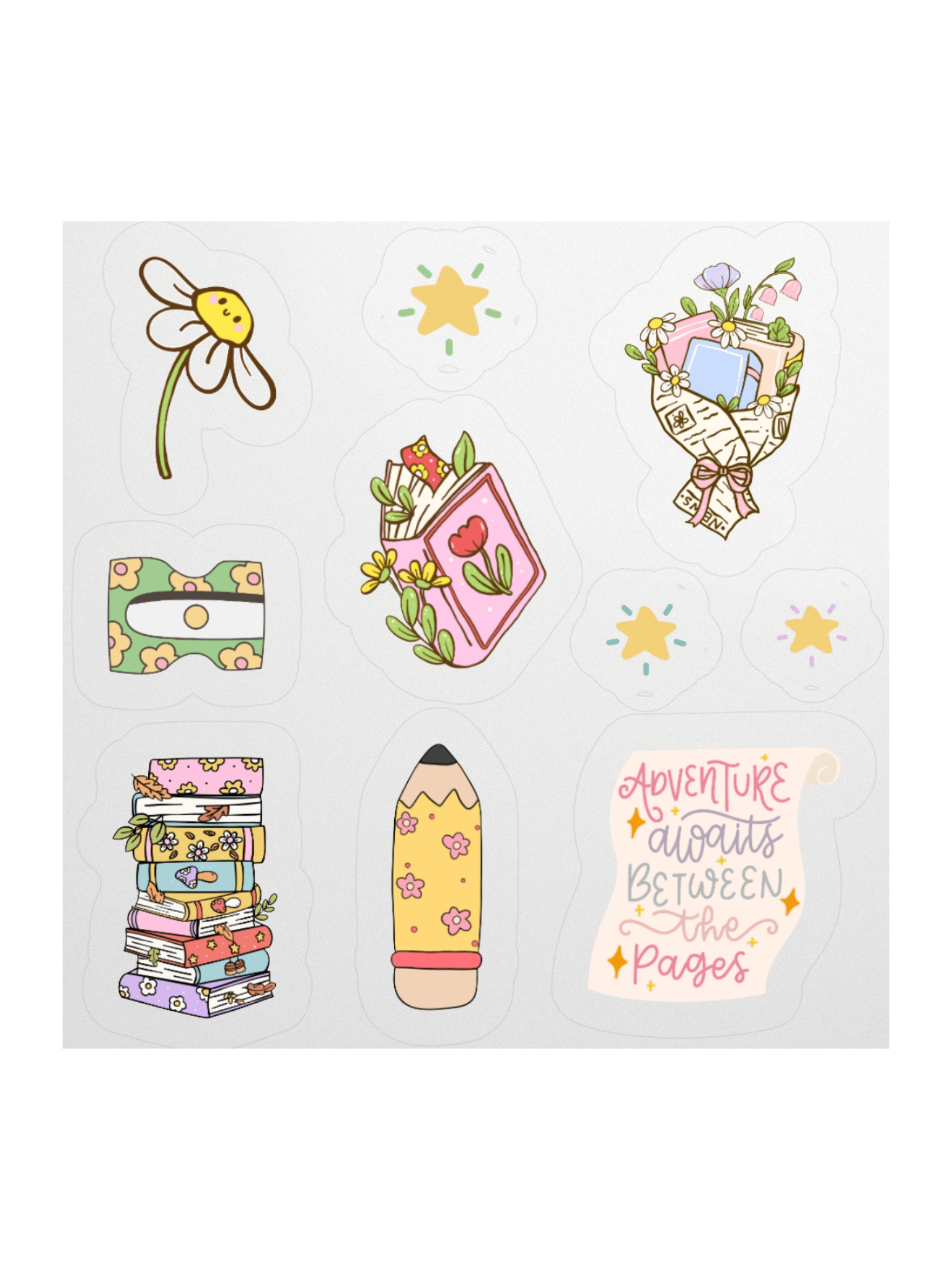 Pastel Book Adventure Sticker Pack product image (2)