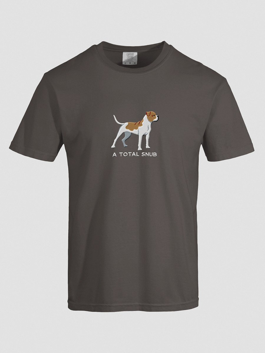 A Total Snub T-Shirt(Embroidered) of an American Bulldog(Tan) product image (27)